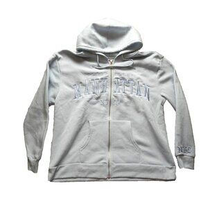 Manhattan Sweatshirt Womens Extra Large Full Zip Hoodie Love Streak NYC‎ Fleece